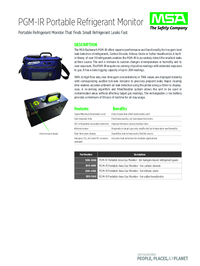 Thumbnail of document Data Sheet - PGM-IR Refrigerant Detector